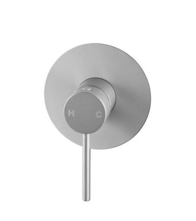 LUCID PIN Brushed Nickel Round Shower Mixer (80mm Cover Plate)(color up)