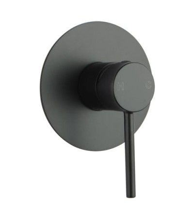 LUCID PIN Round Black Shower/Bath Wall Mixer(80mm Cover Plate)(color up)