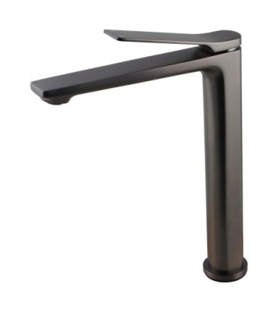 Brass Brushed Gun Metal Grey Tall Kitchen Mixer Tap Sink Mixer