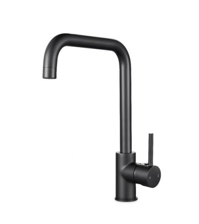 Electroplated Brass Matte Black Swivel Spout Kitchen Mixer Tap