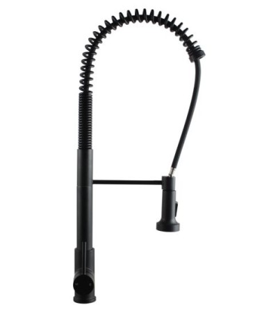 Tall Spring Black Pull Out Kitchen Sink Mixer Tap