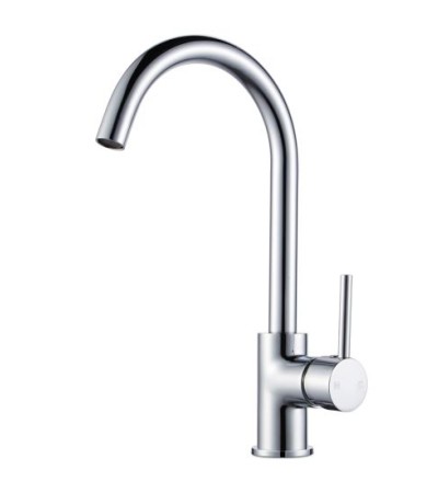 Round Chrome Standard Kitchen Sink Mixer Tap