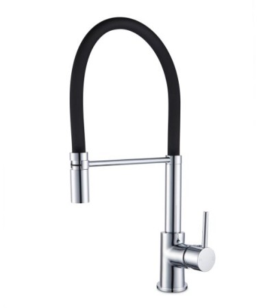 Round Chrome Kitchen Sink Mixer Tap